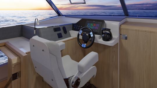 From model number 2 onwards, the interior features a real helm