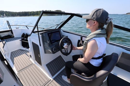 The Cross 62 BR is a family boat that's easy to handle