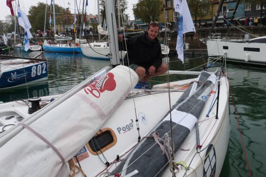 Germain Kerleveo sur la Mini-Transat