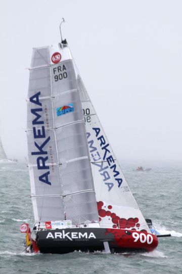 Quentin Vlamynck au départ de la Mini-Transat