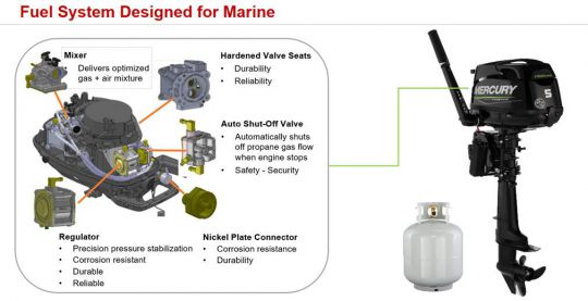 Mercury 5 ch LGP Propane