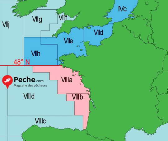 Divisions par l'UE des eaux européennes