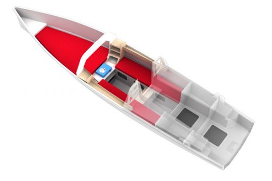 La structure du bateau peut se passer de barre d'Ã©coute Ã  l'arriÃ¨re du cockpit