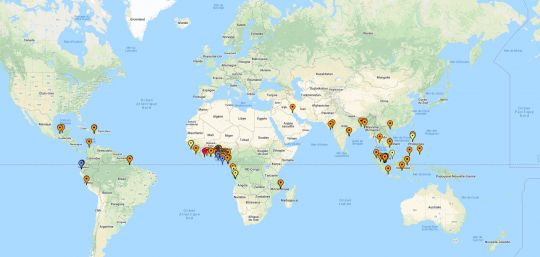 Répartition mondiale des actes de piraterie