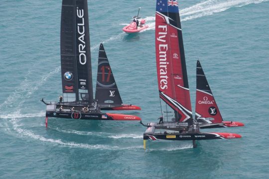 Les AC50 , catamarans à foils de l'édition 2017