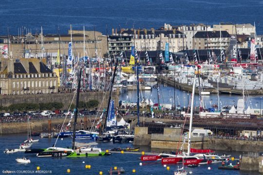 Les Ultims sur le village de départ à Saint-Malo © Alexis Courcoux