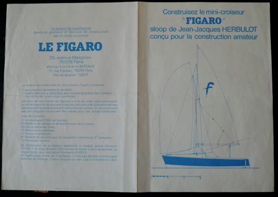 Le Figaro 5 reste d'actualité et il est toujours possible de se procurer les plans (Extrait de la documentation d'époque)