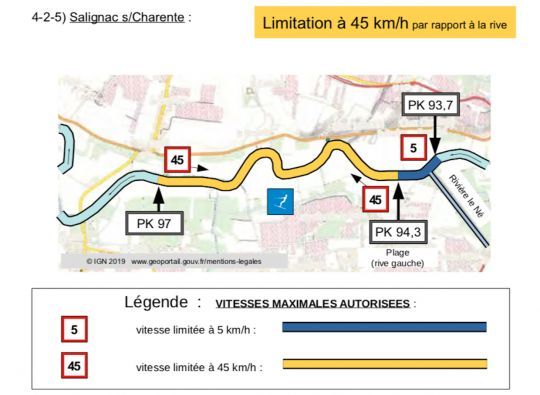 On peut identifier les zones de vitesse