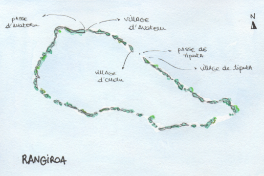 Atoll de Rangiroa en Polynésie Française ©Julie Leveugle