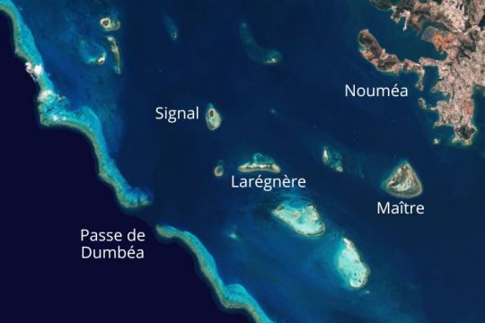 L'îlot Maître, l'îlot Larégnère et l'îlot Signal, à proximité de Nouméa