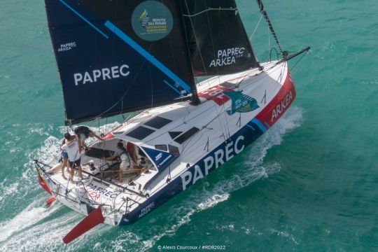 Arrivée du Class40 Paprec Arkea © Pilpré Arnaud / RDR2022