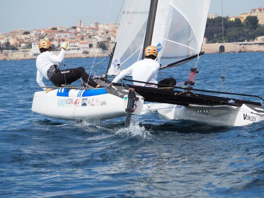 hydrofoil catamaran racing