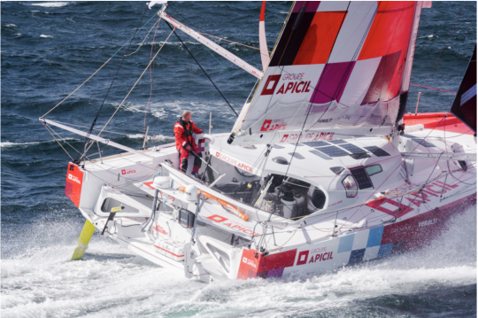Damien Seguin sur l'IMOCA Apicil © Eloi Stichelbaut - polaRYSE / IMOCA