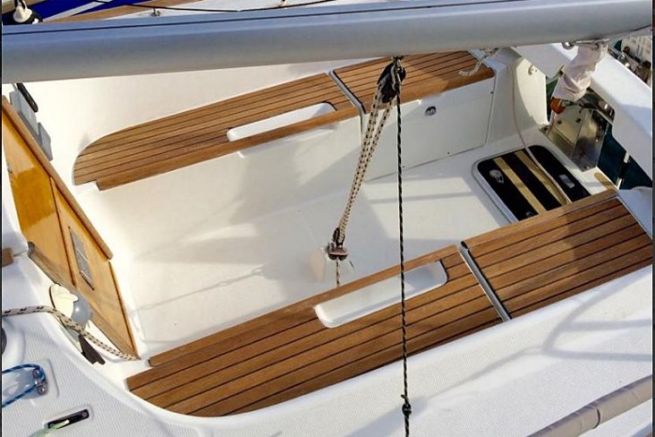 A deck panel in the cockpit of a sailboat with TBSafe