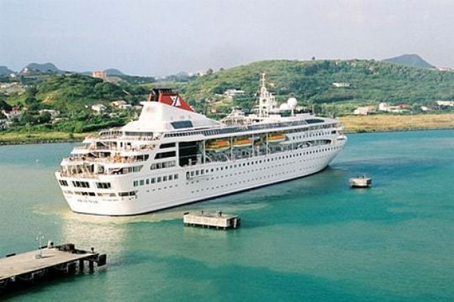 Cruise ship in the Caribbean