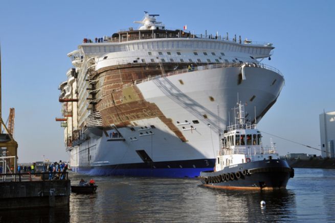 Launch of Harmony of the Seas, one of the largest cruise ships
