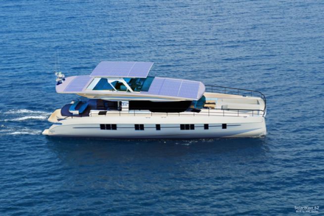 The Solarwave 46, the first cruising catamaran that runs exclusively on solar energy