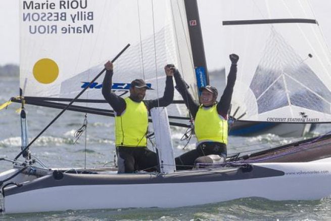 Billy Besson and Marie Riou in Nacra 17