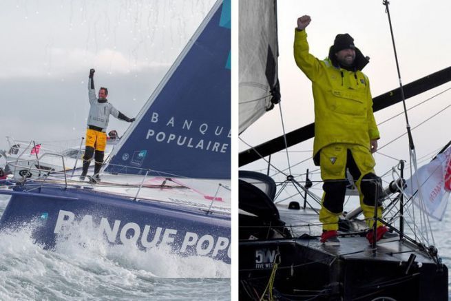 Armel le Clac'h and Alex Thomson, winners of the Vende Globe