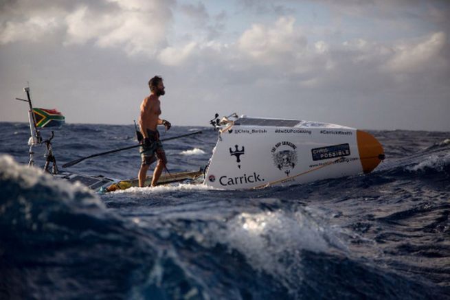 Chris Bertish, the first man to cross the Atlantic in a paddle