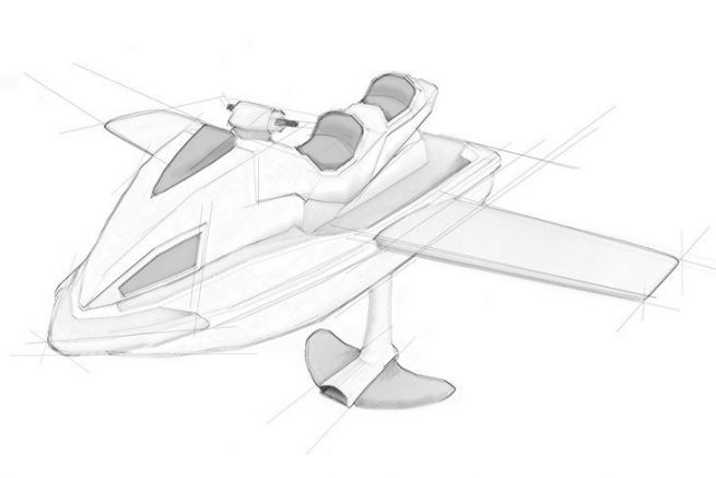 The Wataircraft, a jet-ski with wings and a foil
