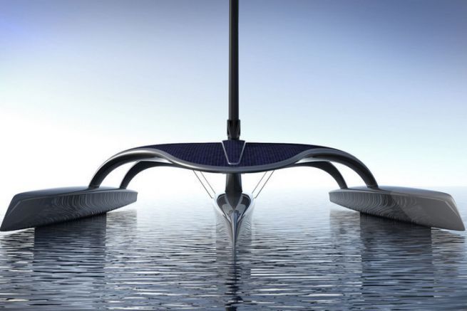 A trimaran capable of crossing the Atlantic without crew and in autonomy