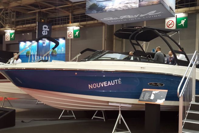 The Sea Ray stand at the Nautic 2017