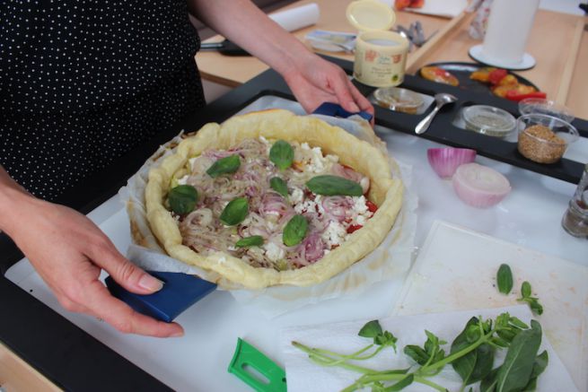Make a zucchini pie easily