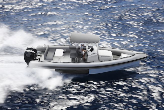 The X100, Iguana Yachts' first amphibious semi-rigid boat