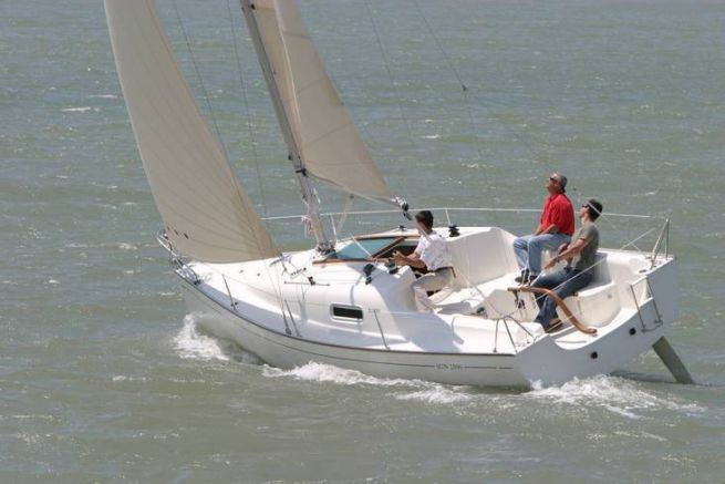 Advantage to the keelboat and outboard version for performance enthusiasts.
