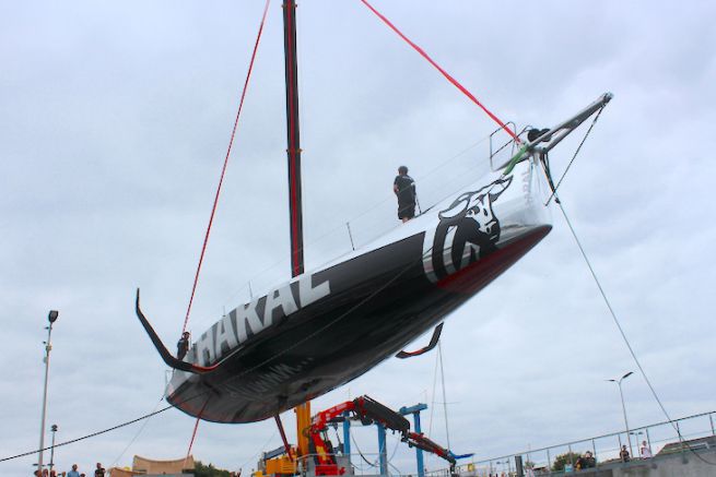 IMOCA Charal in the air