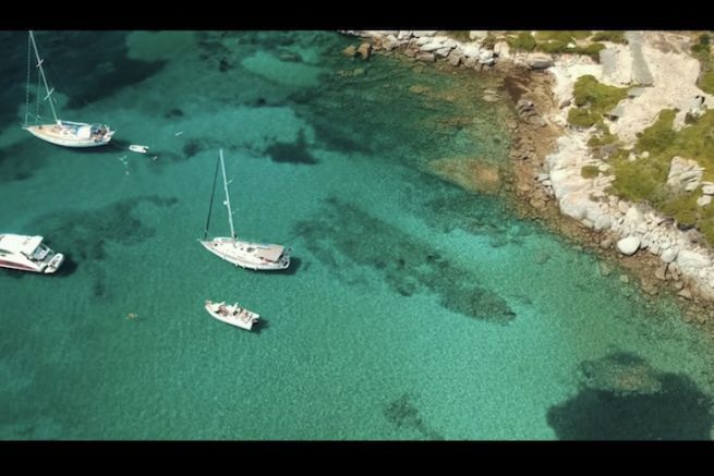 Kalispera at anchor in Corsica