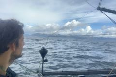 Dalin on Apivia rounding Cape Horn in the Vende Globe 2020