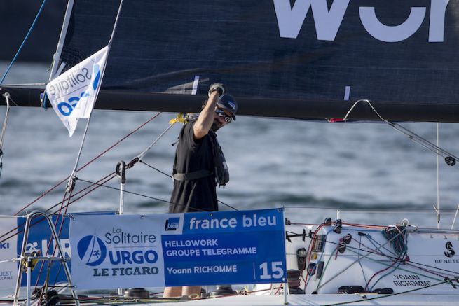 Yoann Richomme, winner of the 1st stage of the Solitaire du Figaro