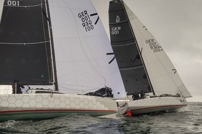 Dehler 30 OD test, Match race in Rostock on a regatta sailboat