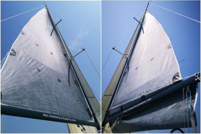 Reefing the mainsail to carry the canvas of time