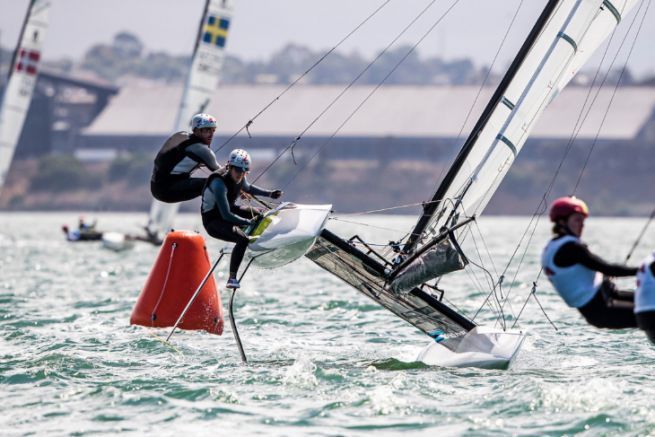 Nacra 17, the only double-handed Olympic sailing catamaran with a mixed crew
