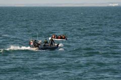 Rescue of a refugee boat in the English Channel