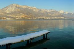 Lake Annecy, under the snow