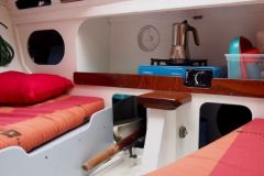 Although minimalist, the Figaro 5's cabin remains cosy and usable
