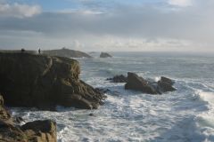 The waves of the wild coast of Quiberon protected