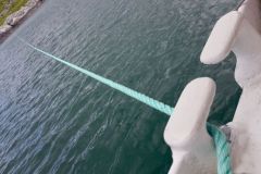 A mooring line struck at the coast