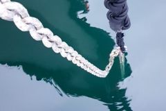A significant amount of chain should be used for the main anchorage to keep the boat away from the shore.
