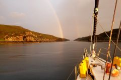 Rainbow in Crowlin Islands, Scotland