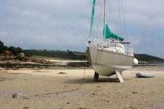 This beach in the south of the island of St Martin aux Scilly is ideal for beaching in calm weather.