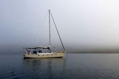 The sailboat Arthur at anchor