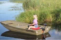 The Jon boat is perfect for fishing on calm water
