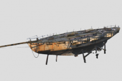 3D rendering of a boat obtained by processing photogrammetric survey data