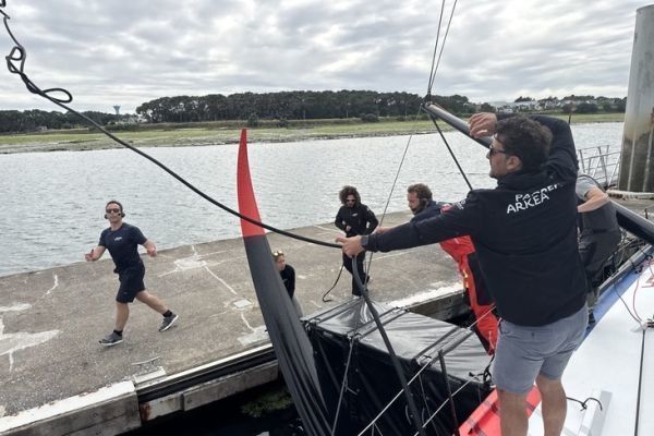 Yoann Richomme at the helm