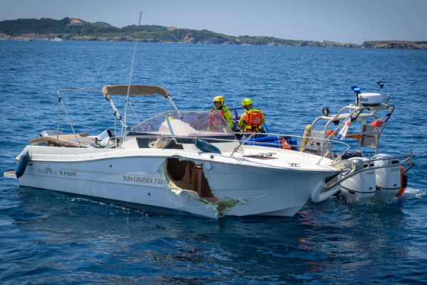 Collision at Les Embiez: how Bandol's SNSM prevented a speedboat from sinking